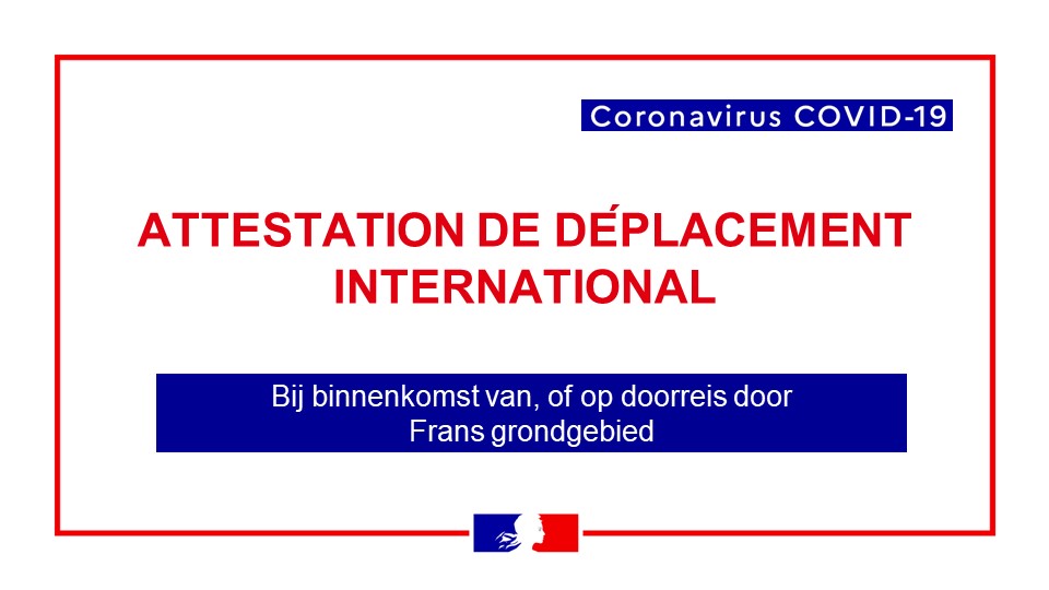 Covid 19 Reizigers Naar Frankrijk De Verklaring